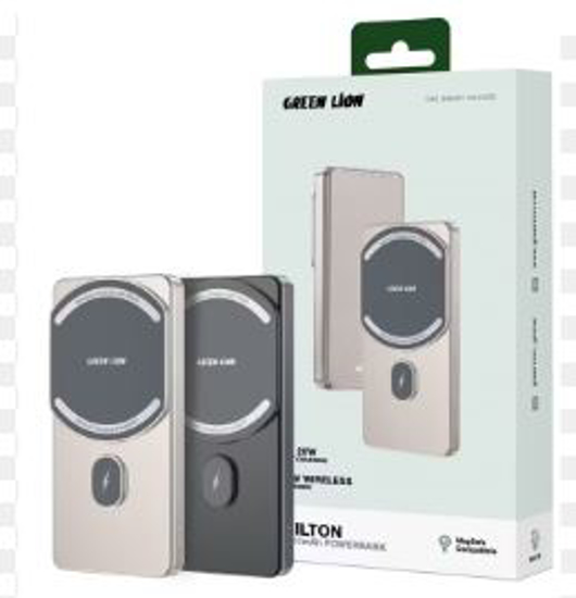 Image sur Batterie externe Milton Green Lion 10 000 mAh, compatible MagSafe, charge sans fil 15 W